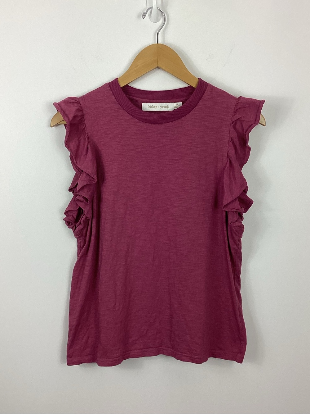 Bishop + Young Ruffle Sleeve Tank Top Size Medium